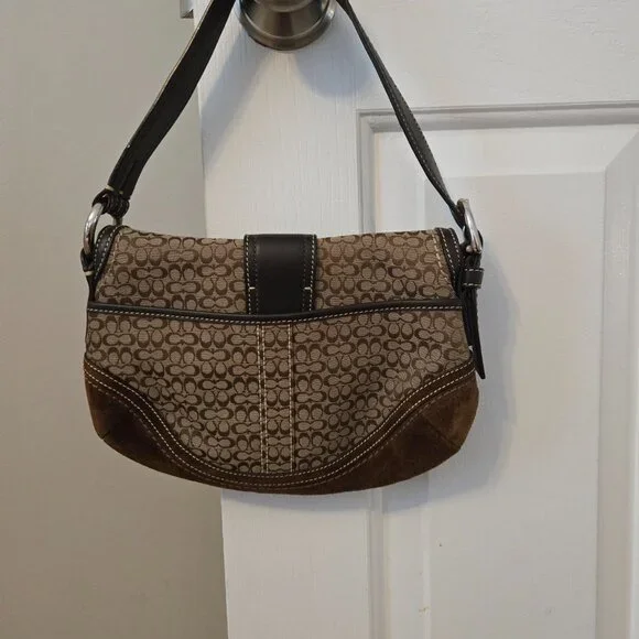 Coach Brown Suede Y2K soho shoulder bag - Picture 6 of 16
